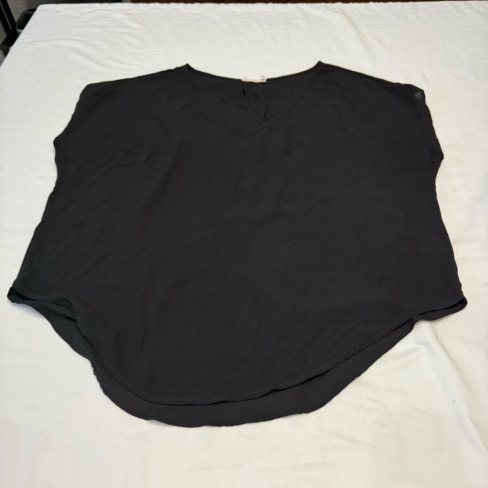 Lush Black VNeck Women's Blouse Large